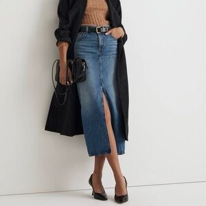 Madewell Denim Mid-Rise Maxi Skirt in Pratt Wash size 29